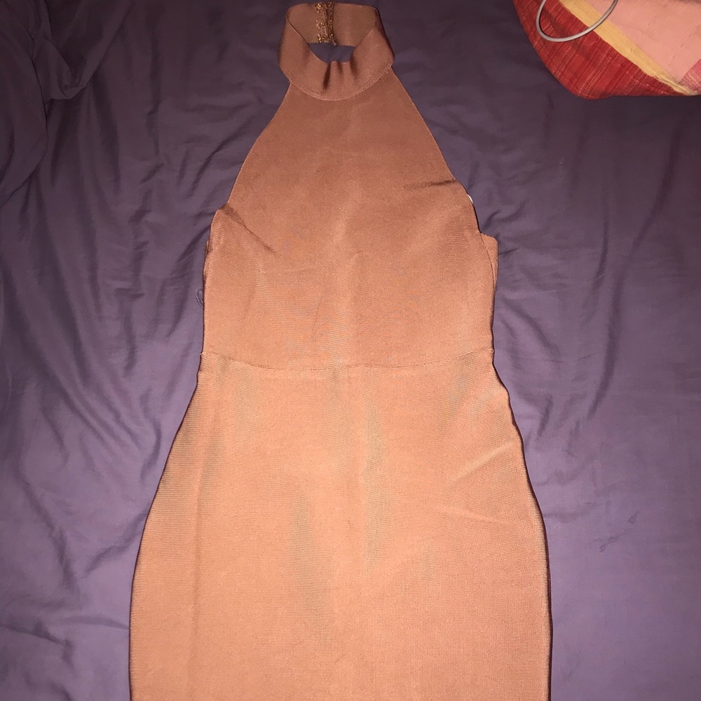 Mauve Halter House of CB Bandage Dress - Picture 3 of 5